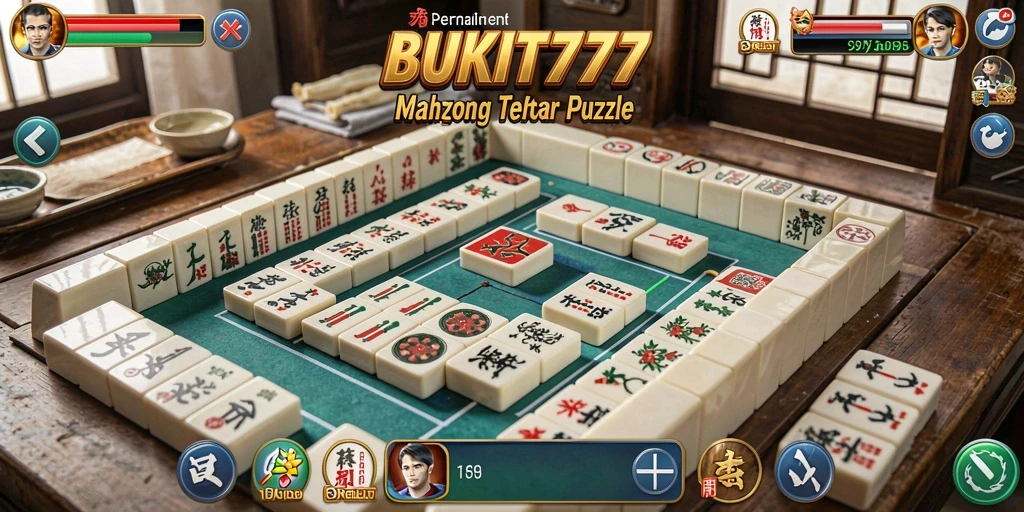 Tampilan menarik dari gameplay Mahjong di BUKIT777.
