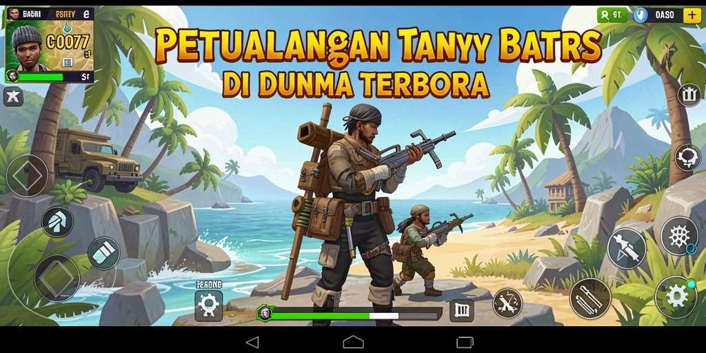 Screenshot C0077 menampilkan pemain menjelajahi dunia terbuka yang indah.
