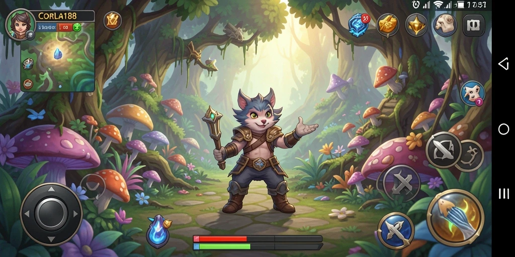 Tampilan gameplay seru dan menantang dari CORLA188 di dunia petualangan.