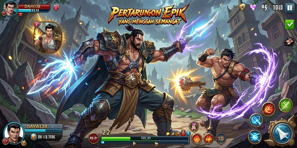 Gameplay seru dalam pertarungan karakter di DAYA138.