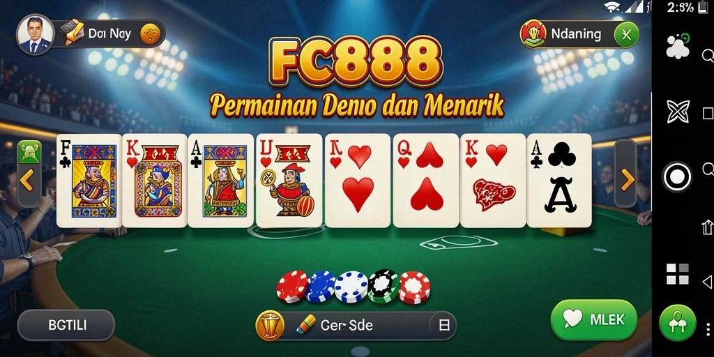 Tampilan utama gameplay Domino di FC888 dengan aksi seru.