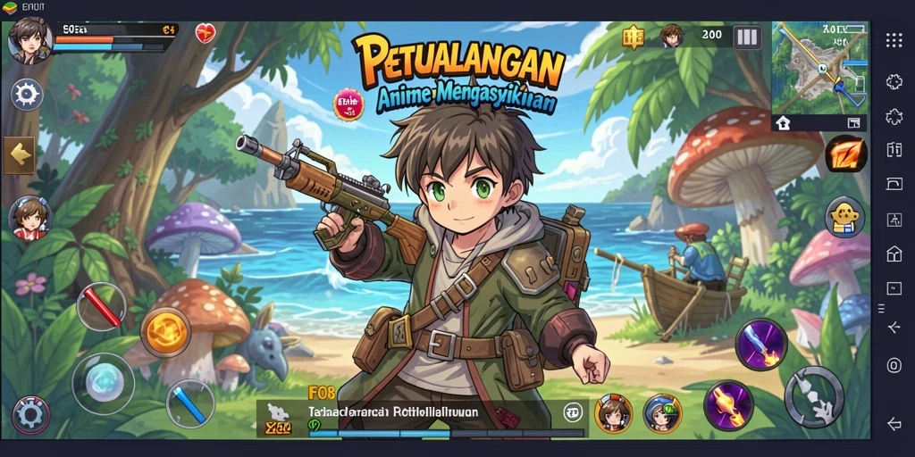 Tampilan gameplay FO8 yang penuh aksi dan karakter anime yang mempesona.