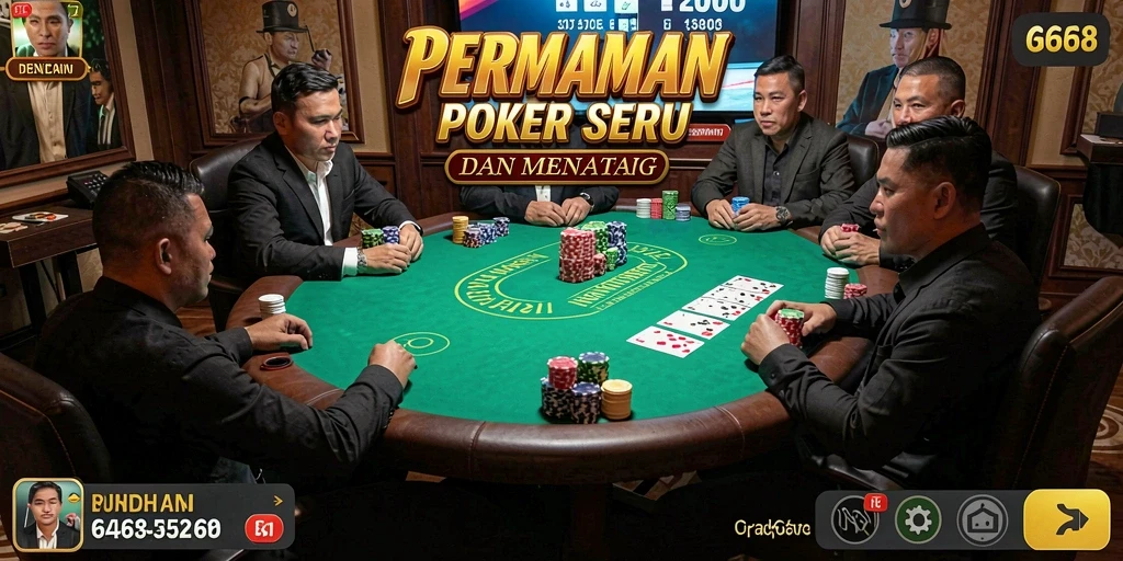 Tampilan gameplay G668 yang seru dan penuh aksi Poker.
