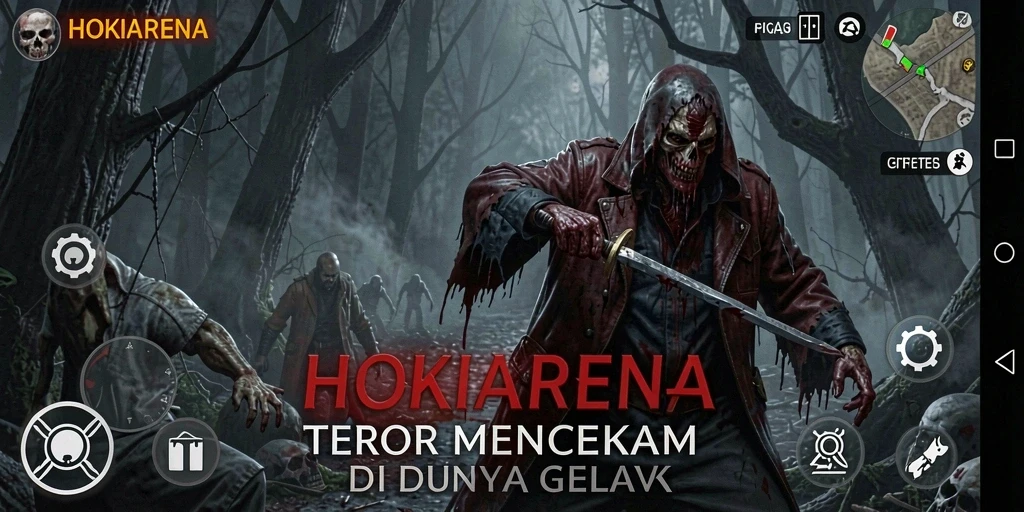 Gameplay mencekam HOKIARENA yang menampilkan suasana horor intens.