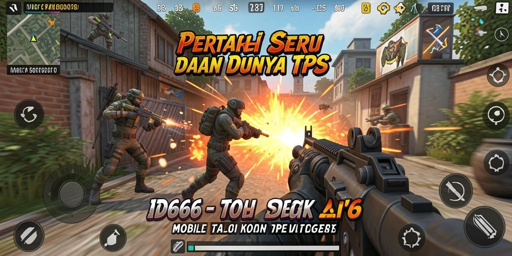 Tampilan gameplay seru dari ID66 saat bertempur di arena.