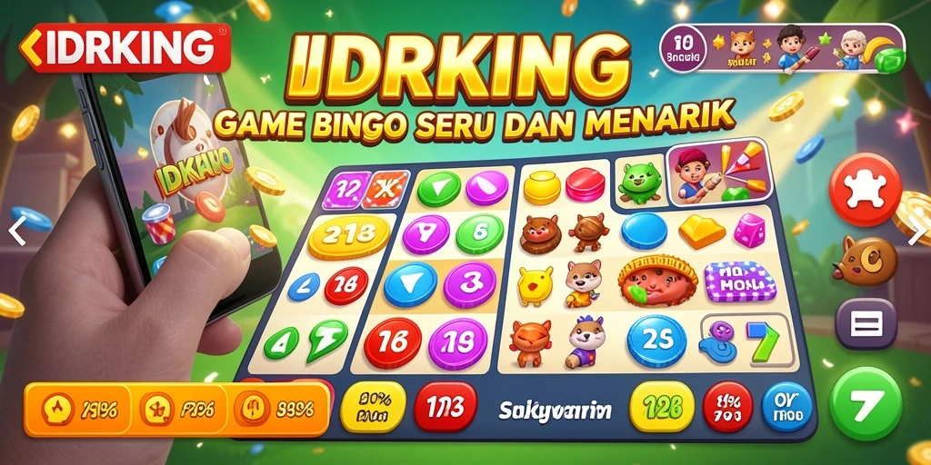 Tampilan utama gameplay bingo yang menyenangkan di IDRKING.