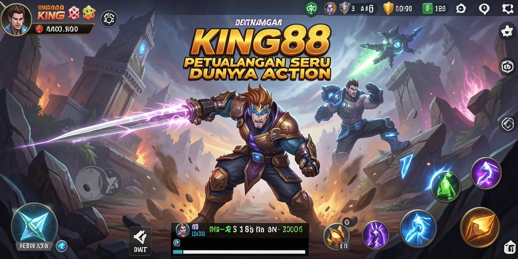 Gameplay KING88 yang penuh aksi dan petualangan mendebarkan.