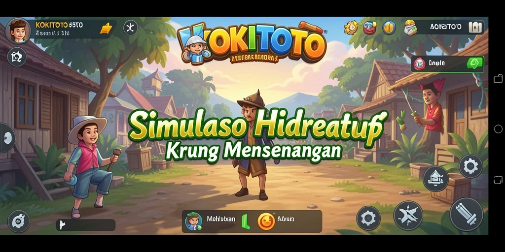 Screenshot gameplay menampilkan aktivitas kreatif dalam KOKITOTO.