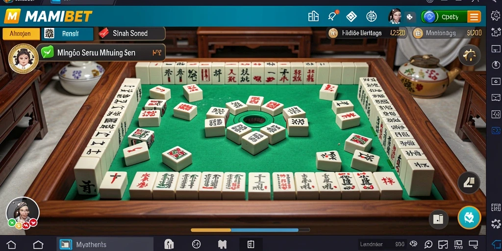 Screenshot MAMIBET menampilkan gameplay seru dan penuh strategi Mahjong.