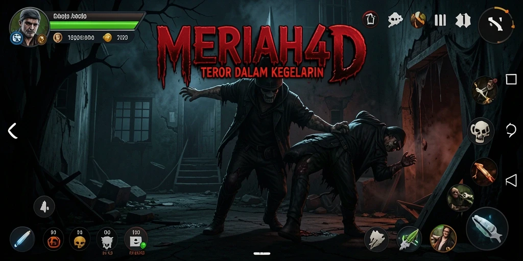 Tampilan gameplay dari MERIAH4D yang menyeramkan dan menegangkan.