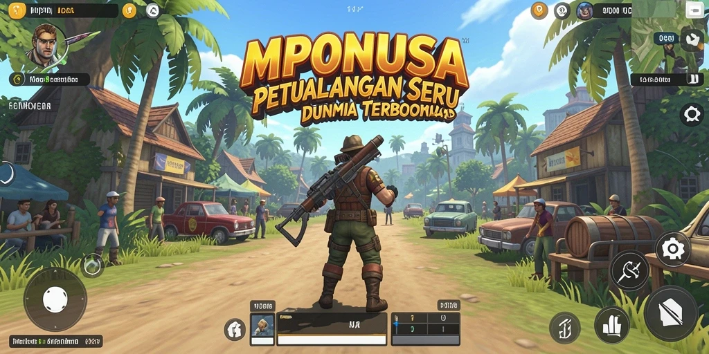 Tampilan screenshot gameplay MPONUSA yang menarik di dunia terbuka.