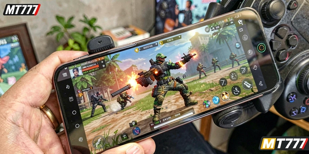 Tangkapan layar gameplay MT777 yang menampilkan elemen simulasi interaktif.