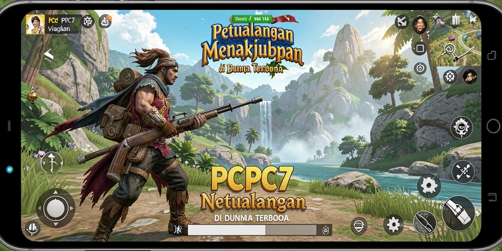 Tampilan menakjubkan dari gameplay PCPC7 yang menampilkan dunia terbuka.