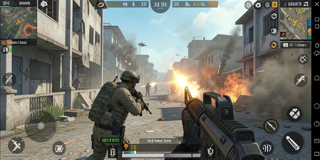 Tampilan gameplay menarik dari QQ1221 dalam aksi TPS.