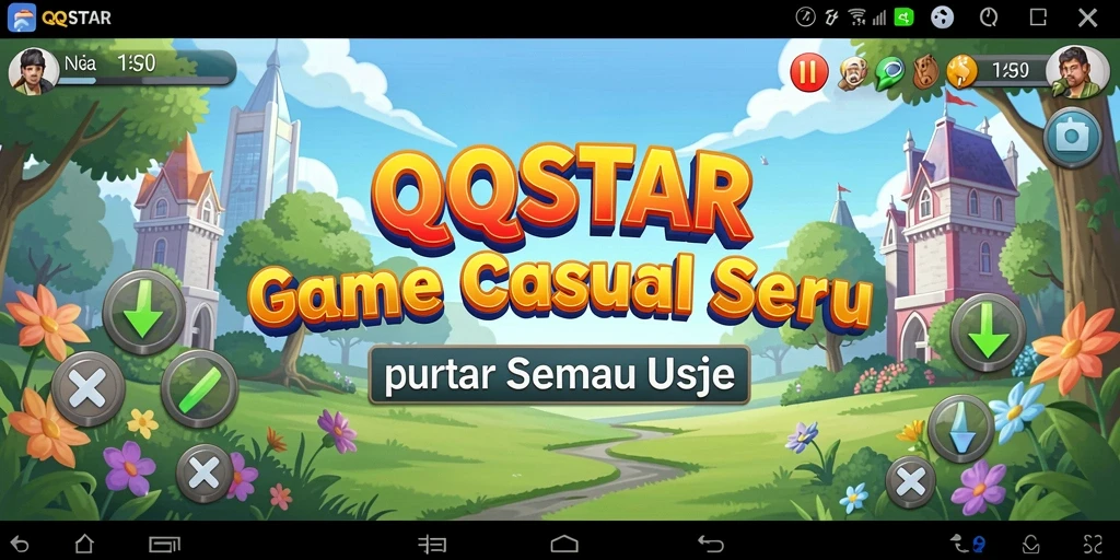 Screenshot permainan QQSTAR yang menunjukkan keseruan gameplay Casual.