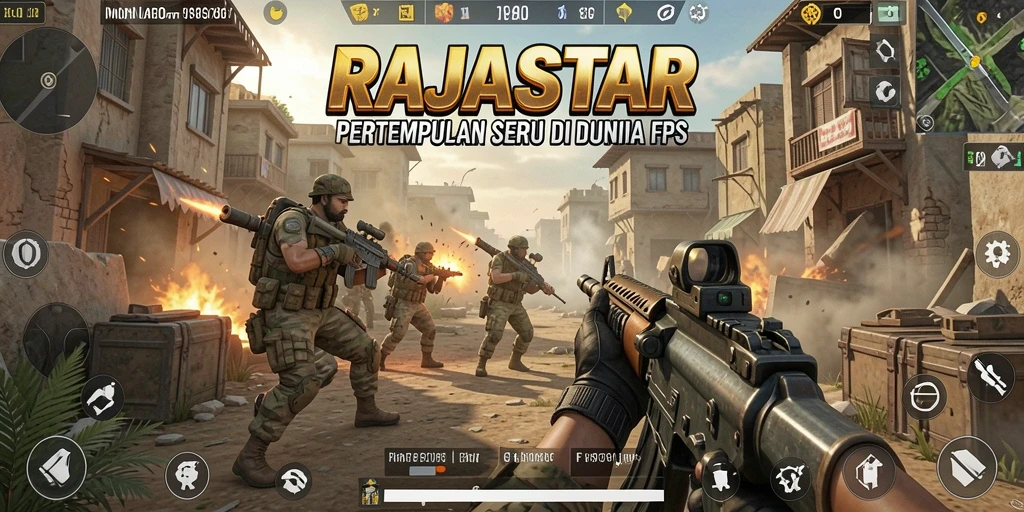 Tangkapan layar gameplay RAJASTAR yang menampilkan aksi seru di medan perang.