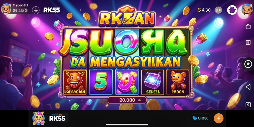 Screenshot RK55 menampilkan gameplay slot yang seru dan interaktif.