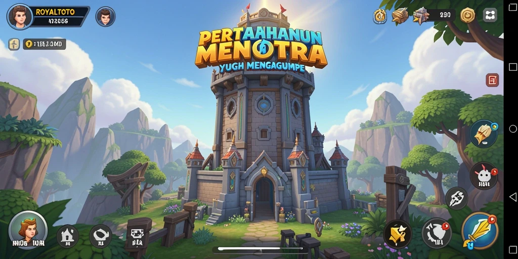Tampilan gameplay menarik dalam permainan Tower Defense ROYALTOTO.