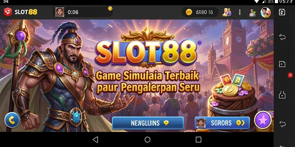 Tampilan gameplay menegangkan dengan slot yang beragam dan efek visual menarik.