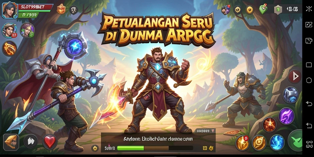 Menampilkan aksi seru dalam permainan ARPG SLOT99BET.