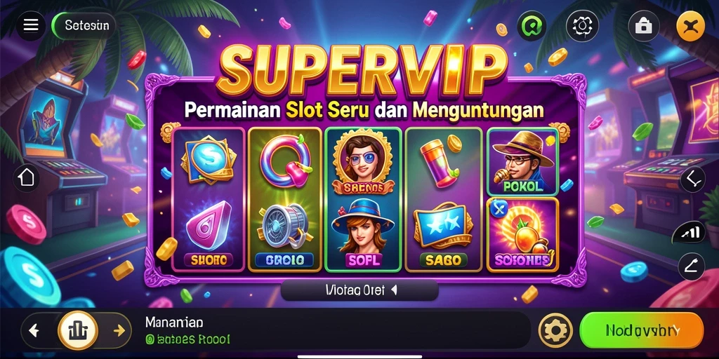Tampilan gameplay Slot yang menarik dan penuh warna di SUPERVIP.