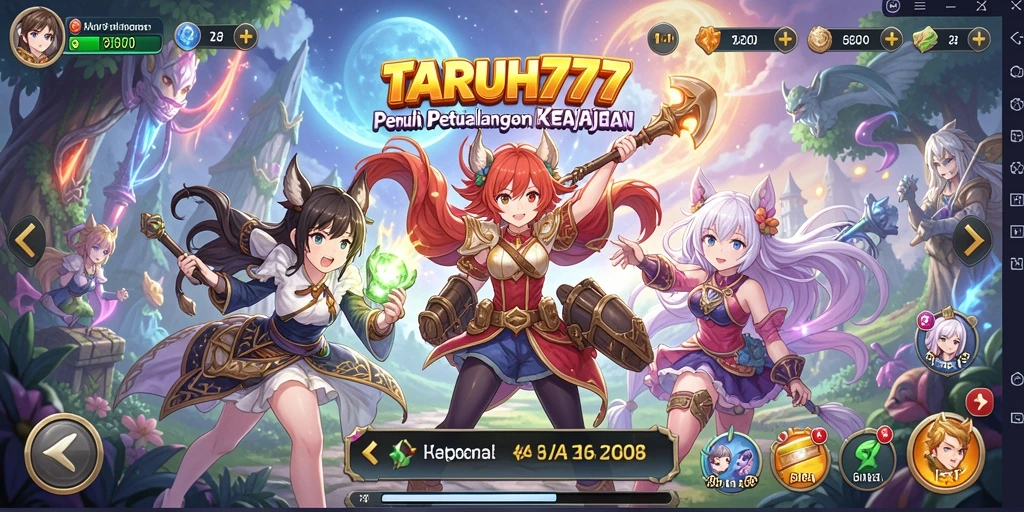 Tangkapan layar TARUH777 menampilkan aksi seru dari karakter anime.