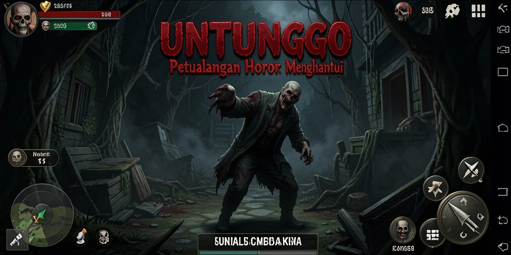Tampilan menegangkan dari gameplay UNTUNGGO yang penuh dengan kengerian.