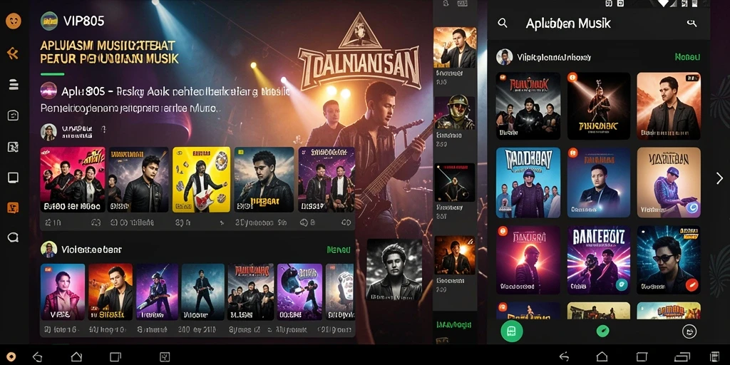 Tampilan gameplay <strong>VIP805</strong> dengan berbagai fitur musik menarik.